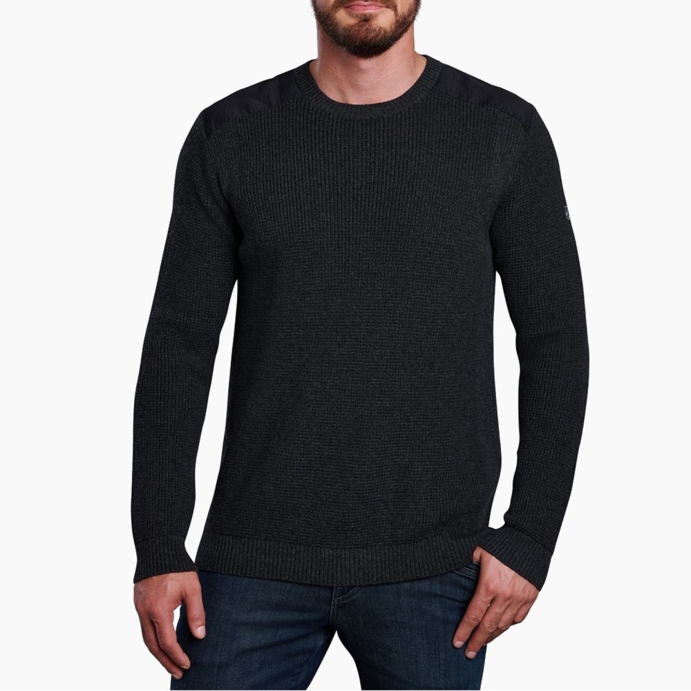 Apt. 9 Gray Mens Round Neck Long Sleeve Shirt Size L